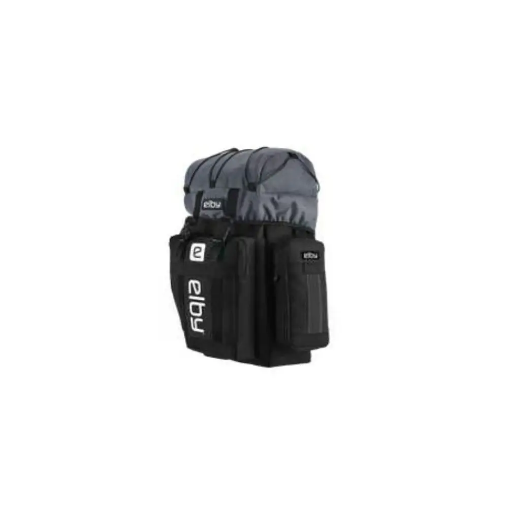 Bicycle Pannier Bag - Black And Grey With White Logo - ELBE08151
